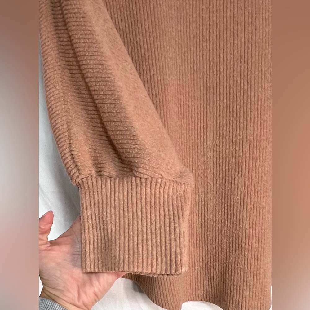 Fred David Blush Oversized Ribbed Knit Sweater Cozy Soft Warm Winter - Picture 5 of 10
